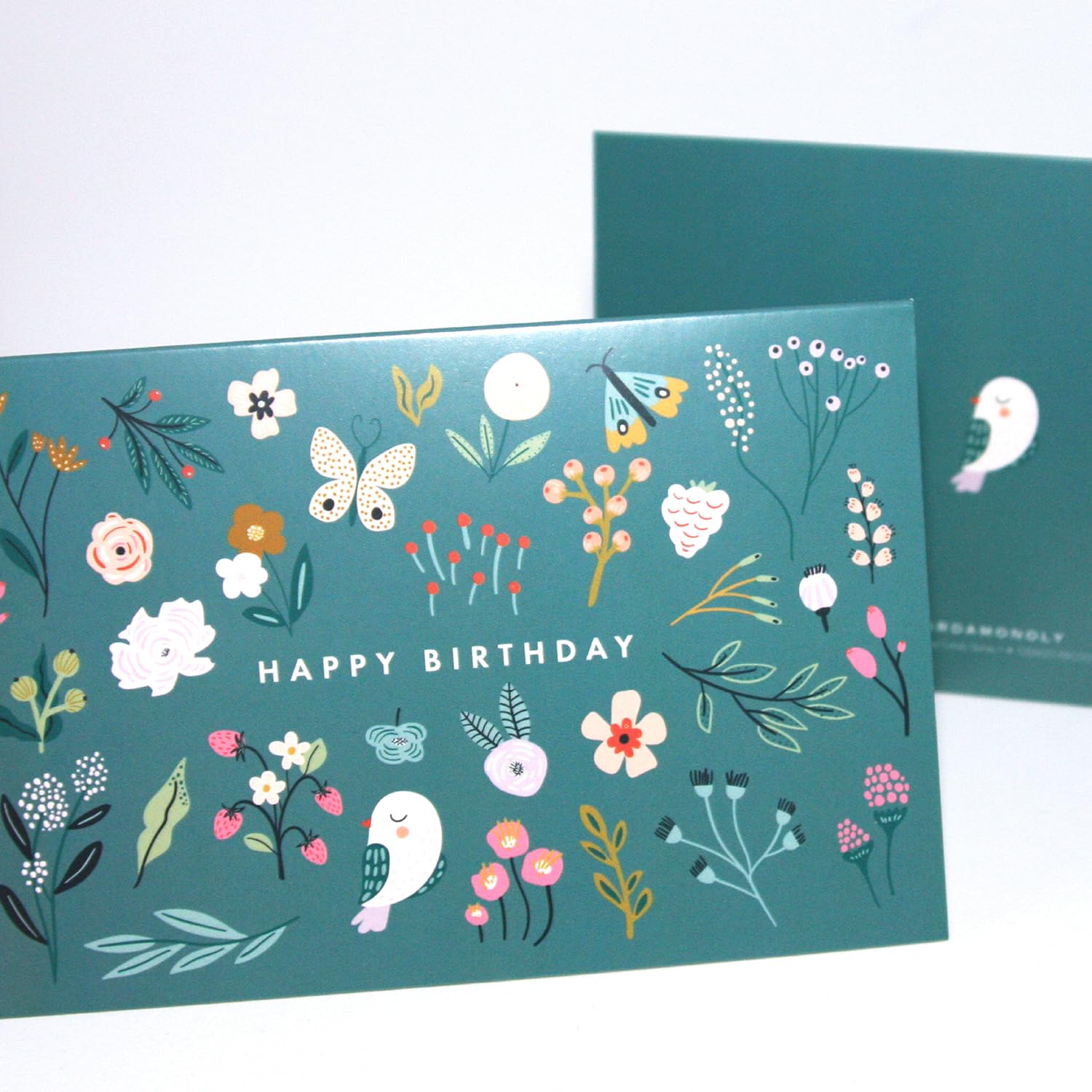 CARDAMONOLY Floral Birthday Cards for Women - 24 Vibrant Designs for Happy Birthday Card - 6 Designs with Round Stickers and Matching Kraft Envelopes - Birthday Cards Bulk Sized 6 x 4