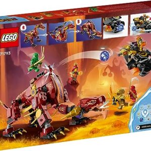 LEGO NINJAGO Heatwave Transforming Lava Dragon 71793 Building Toy Set, Features a Ninja Dragon, a Hovercraft Vehicle and 5 Minifigures, Lava Dragon Toy for Kids Ages 8+ Who Love Ninja Adventures