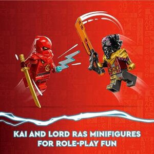 LEGO NINJAGO Kai and Ras’ Car and Bike Battle 71789 Beginner Building Toy Set, Features a Ninja Car Toy and Bike Plus 2 Minifigures, Birthday Gift for Toddlers and Kids Who are Little Ninja Fans