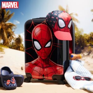 Marvel Carry On Suitcase for Kids Spiderman Cabin Bag with Wheels Luggage Bag for Boys Carry On Travel Bag with Wheels and Handle Small Suitcase with Wheels