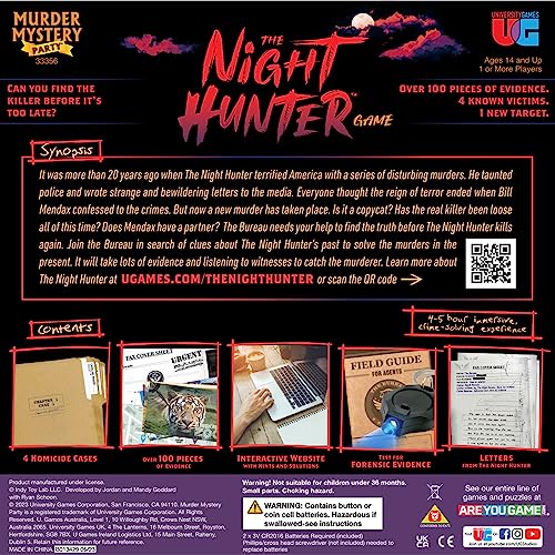 Murder Mystery Party | The Night Hunter, Can You Catch The Killer Before It's Too Late? Murder Mystery Party Game, for Ages 14+