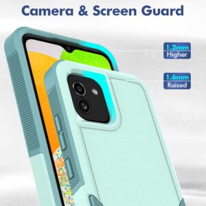 Bereajoy for Galaxy A04e 4G Case,PC+TPU two-in-one double-layer anti-fall mobile phone case, mobile phone protective case for Samsung Galaxy A04e (Mint green)