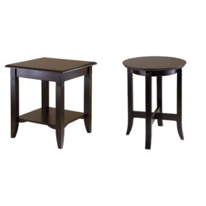 winsome wood nolan occasional table and toby occasional table bundle | 2 tables