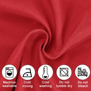 JIUZHEN Christmas Valance Curtains for Kitchen Window Valances for Living Room/Basement Window Curtains Bathroom Thermal Insulated Short Rod Pocket Curtain Panels, Red,42 x 18 Inches,1 Panel