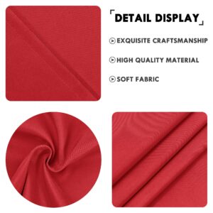 JIUZHEN Christmas Valance Curtains for Kitchen Window Valances for Living Room/Basement Window Curtains Bathroom Thermal Insulated Short Rod Pocket Curtain Panels, Red,42 x 18 Inches,1 Panel