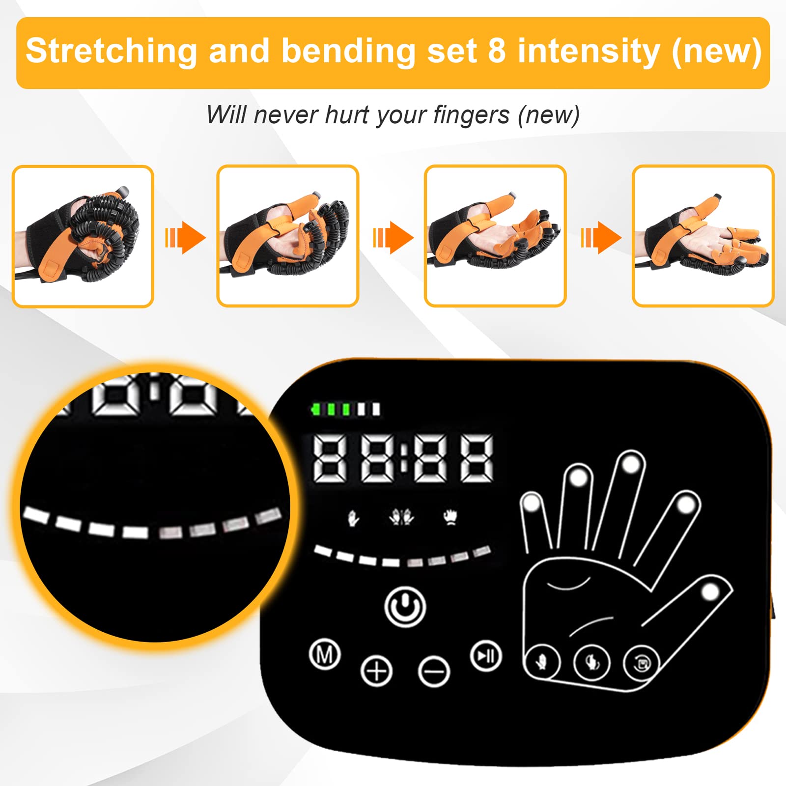 Upgraded Rehab Robot Gloves for Stroke Patients,Arthritis Stroke Hemiplegia Cerebral Palsy Finger and Hand Function Rehabilitation Physical Therapy Equipment,Finger and Hand Function Rehabilitation