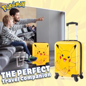 Pokemon Kids Suitcase with Wheels Luggage Bag for Boys and Girls Carry On Travel Bag with Handle Small Suitcase with Wheels Kids Holiday Essentials