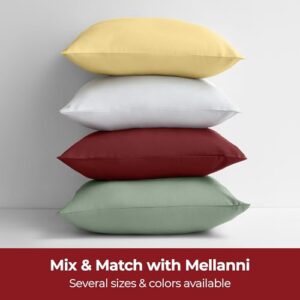 Mellanni Throw Pillow Covers - Set of 2 Decorative Pillow Covers - for Home Decor & Living Room Decor Throw Pillows - Double Brushed Microfiber - Easy Care and Quick Drying (18x18, Sage)