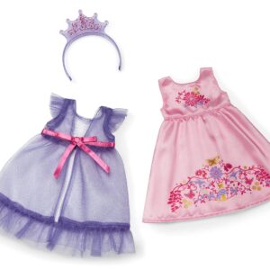 American Girl WellieWishers 14.5-inch Doll Royal Ruffles Nightie & Robe Outfit with a Tiara Headband, For Ages 4+