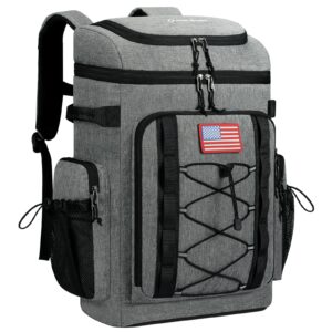 maelstrom 36l large capacity insulated cooler backpack, grey, 21" x 13.5" x 8", 1210g