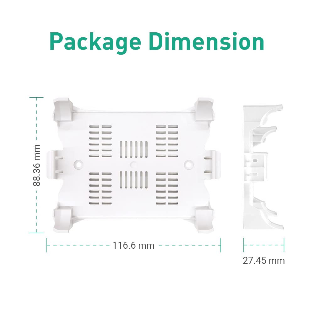 GL.iNet WiFi Router Holder Wall Mount with Screws, Compatible with GL-A1300 (Slate Plus), GL-SFT1200 (Opal), GL-MT1300 (Beryl) Router, Networking Device Bracket, Easy to Install (White)