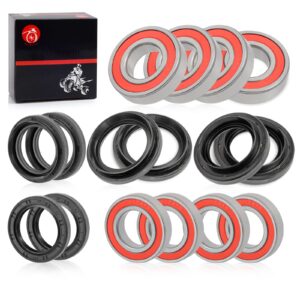 Front Rear Wheel Bearing Seals Kits 2005-2013 for Yamaha Rhino 450 660 700 YXR450 YXR660 YXR700