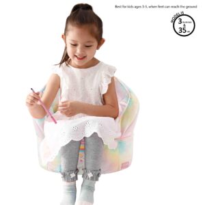 Idea Nuova Unicorn Round Bean Bag Chair for Kids, Ages 3+, Large