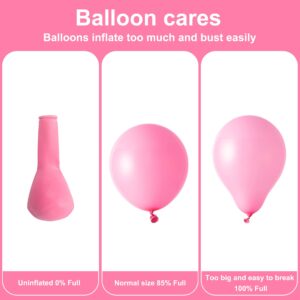 Pastel Pink Balloons Party Latex Balloons-130PCS 5+10+12+18 inch with Confetti Decorations Birthday Balloons for Engagement Wedding/Baby Shower/Chritmas/Graduation