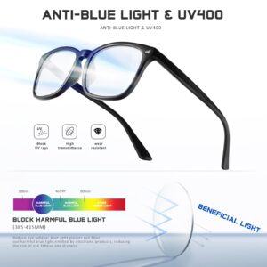 AIMISUV 5 Pack Reading Glasses for Women Men, Blue Light Blocking Computer Readers UV Glare(Multicolor, 1.5x)