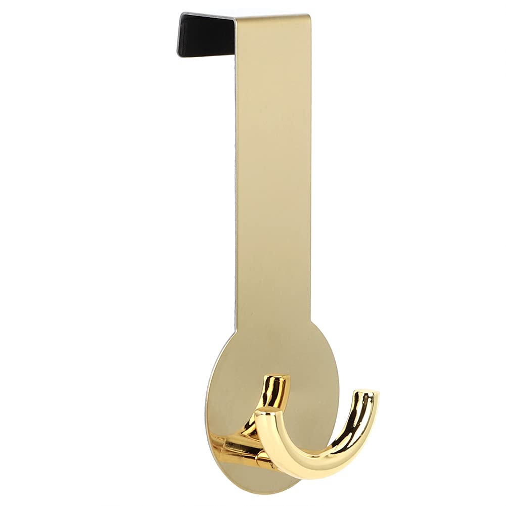 Tbest Stainless Steel Drawer Hook Back Door Hook Hanger for Office Clothes Bag Organizer(Gold) Gold Over Door Hanger,Over Door Hook Gold,Gold Over Door Hook (Gold)