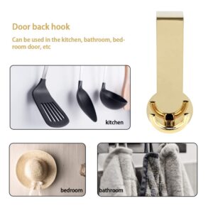 Tbest Stainless Steel Drawer Hook Back Door Hook Hanger for Office Clothes Bag Organizer(Gold) Gold Over Door Hanger,Over Door Hook Gold,Gold Over Door Hook (Gold)