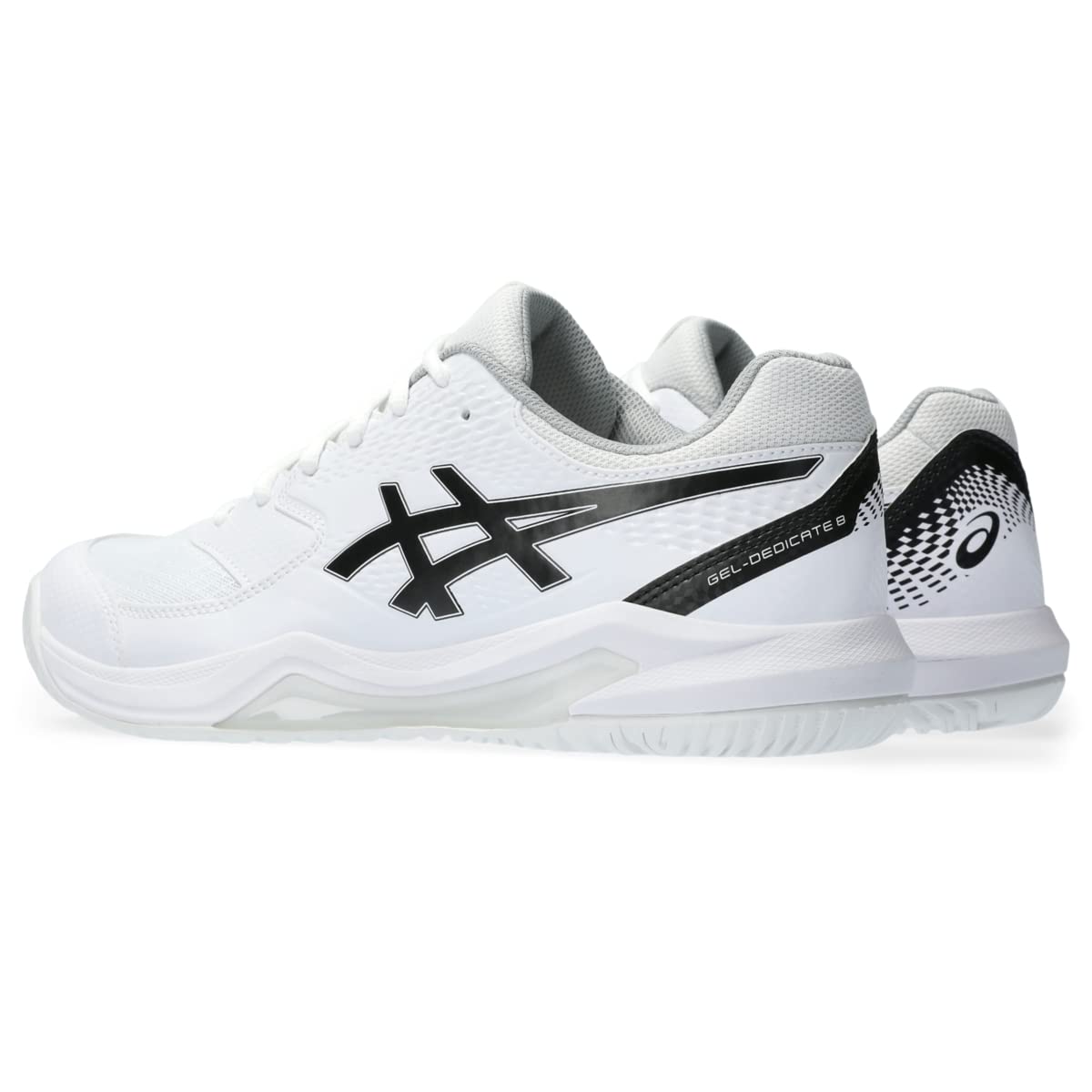 ASICS Men's GEL-DEDICATE 8 Tennis Shoes, 8, WHITE/BLACK