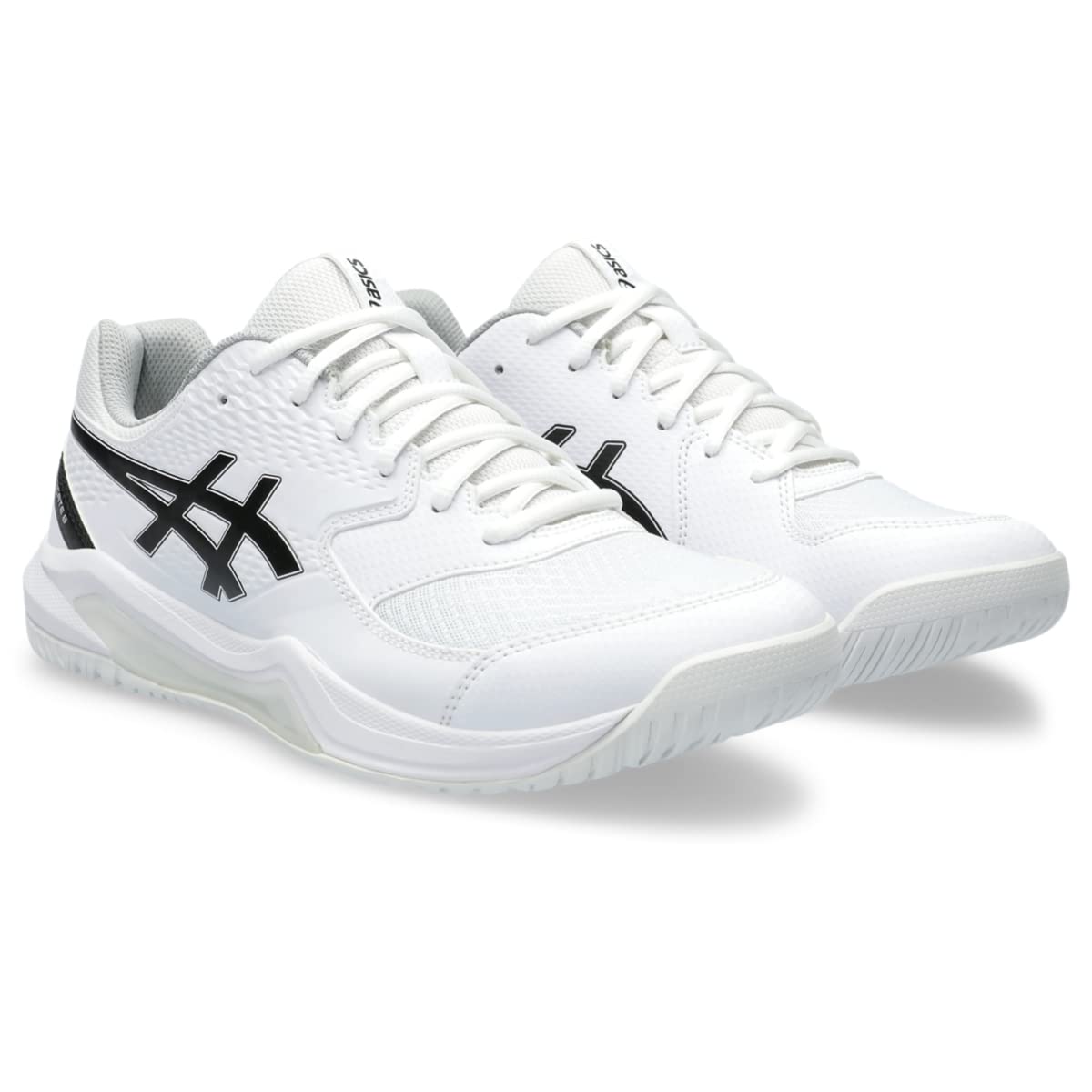 ASICS Men's GEL-DEDICATE 8 Tennis Shoes, 8, WHITE/BLACK