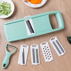 Nbguigdstr Mandoline Slicer for Kitchen 7-in-1 Mandoline Food Slicer,Vegetable/Cheese/Potato/Carrot/Cucumber Grater,Slicer, Cutter, Grinder,Waffle Fry Cutter For Potatoes,Julienne Peeler