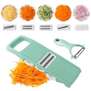 nbguigdstr mandoline slicer for kitchen 7-in-1 mandoline food slicer,vegetable/cheese/potato/carrot/cucumber grater,slicer, cutter, grinder,waffle fry cutter for potatoes,julienne peeler