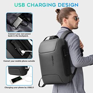 BANGE Anti Theft Backpack，Smart Business Laptop Fits 15.6 Inch Notebook, Work Backpack with USB Charging Port for Men and Women…