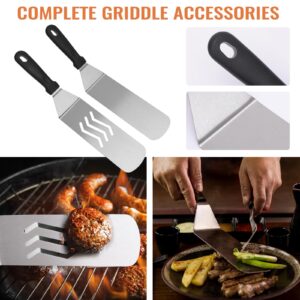 Whonline Griddle Accessories, 16pcs, Griddle Spatula Set for Blackstone and Camp Chef Stainless Steel BBQ Accessories with Spatula, Scraper, Bottle, Tongs, Egg Ring