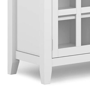 SIMPLIHOME Artisan SOLID WOOD 54 Inch Wide Contemporary Sideboard Buffet in White, For the Dining Room and Kitchen