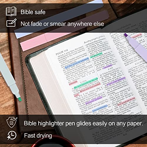 Utron 12pcs Bible Highlighters, Bible Highlighters No Bleed, Pastel Highlighter Set, Cute Highlighters, No Bleed Bible Highlighters Pastel (12 Color)