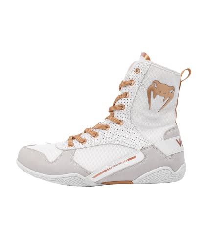 Venum "Elite" Boxing Shoes - White/Gold