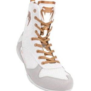 Venum "Elite" Boxing Shoes - White/Gold