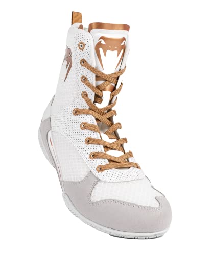 Venum "Elite" Boxing Shoes - White/Gold