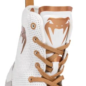 Venum "Elite" Boxing Shoes - White/Gold