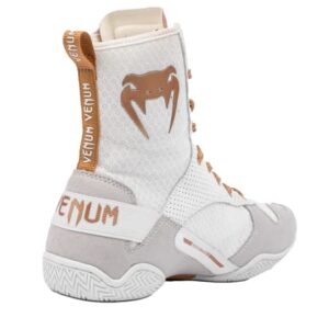 Venum "Elite" Boxing Shoes - White/Gold