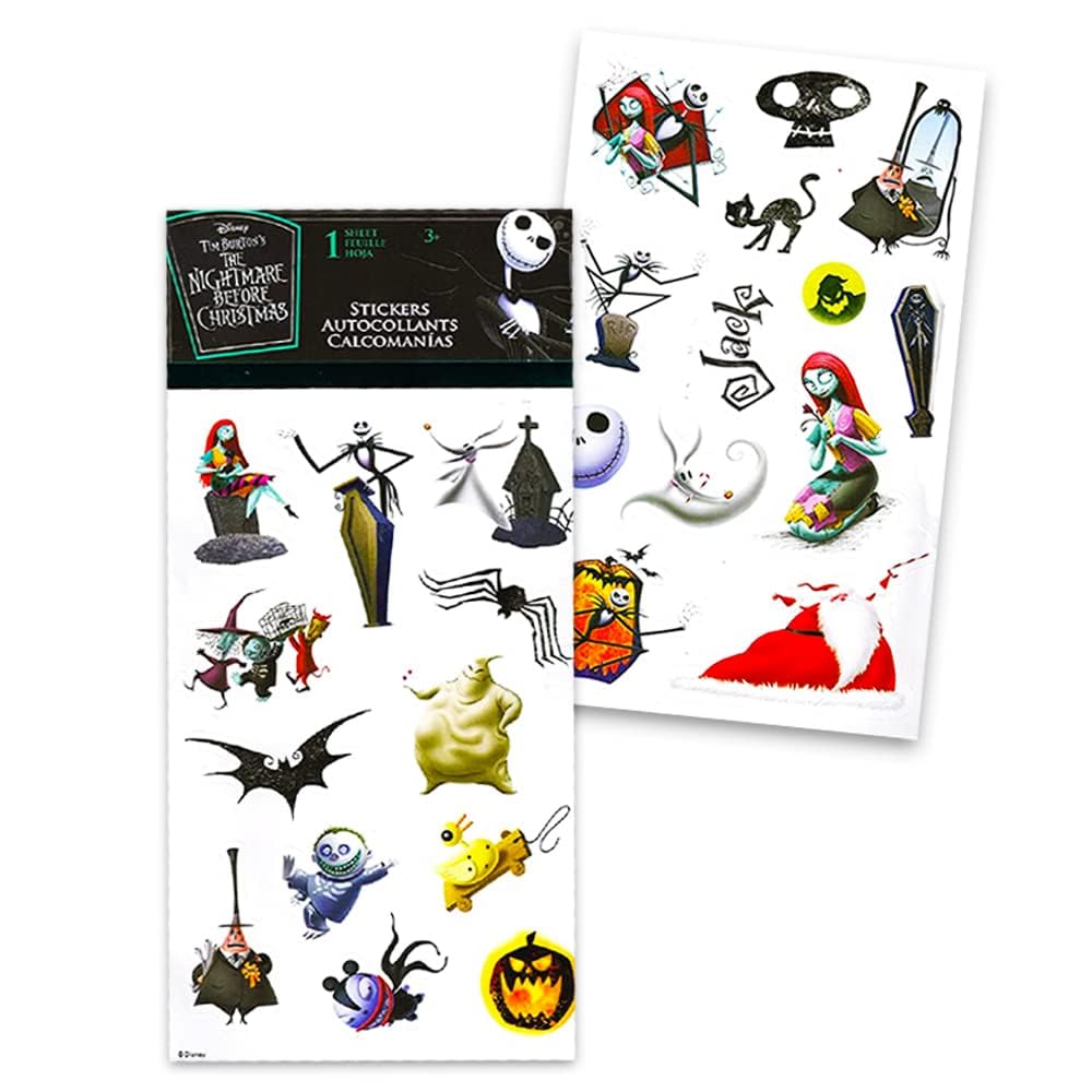 Nightmare Before Christmas Journal Set - Bundle with Jack Skellington Notebook, Nightmare Before Christmas Stickers, and More for Kids Adults