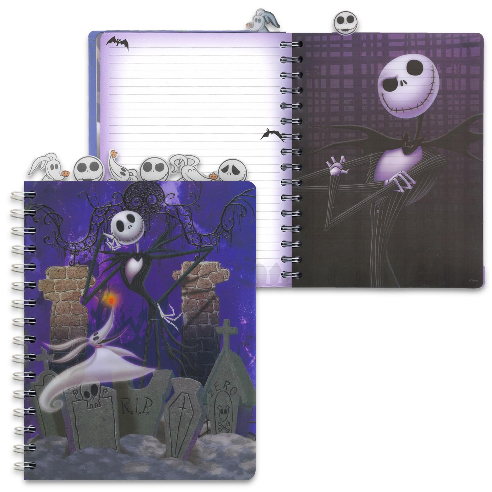 Nightmare Before Christmas Journal Set - Bundle with Jack Skellington Notebook, Nightmare Before Christmas Stickers, and More for Kids Adults