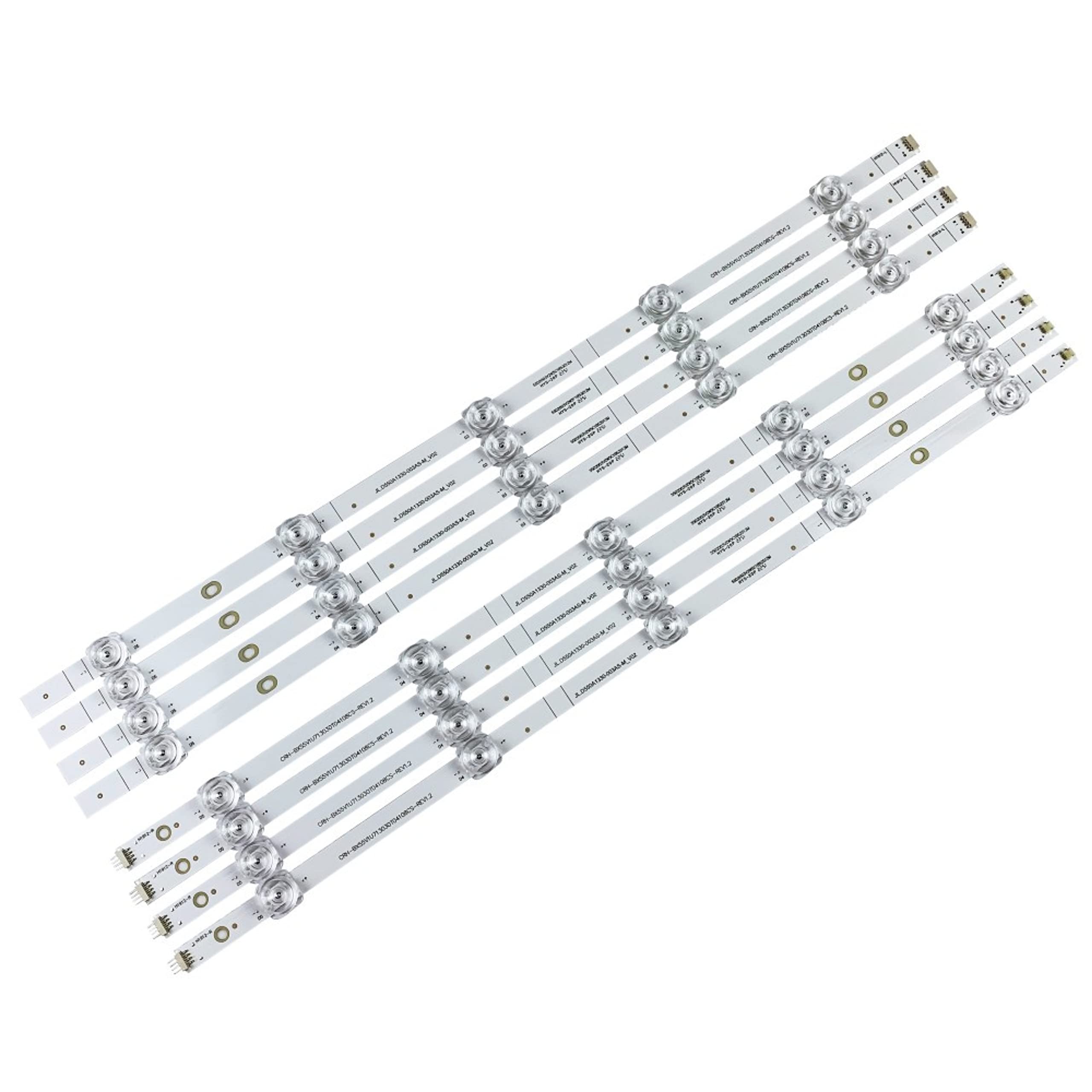 PANMILED 8 Pieces LED Backlight Strips for Hisense 55” TV 55R6000FM 55H6F 55R7F 55H6510G JL.D550A1330-003AS-M_V02 CRH-BX55V1U713030T04108CS-REV1.2