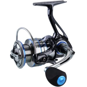 tempo apex spinning reel - ultralight magnesium body fishing reels spinning with 10+1 bb, carbon fiber max drag 39 lbs, smooth fishing reel with aluminum shaft and handle for bass trout catfish