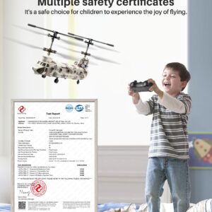 SYMA Remote Control Helicopter, S52H Military Transport RC Helicopter with Altitude Hold, One Key take Off/Landing, LED Light, Low Battery Reminder, Army Helicopter Toys for Kids and Military Fans