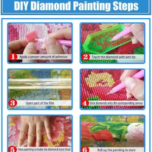 FILASLFT DIY Diamond Painting Kits for Adults,Diamond Art Cartoon,Diamond Painting Art Craft DIY Home Wall Decor 16x20 inch