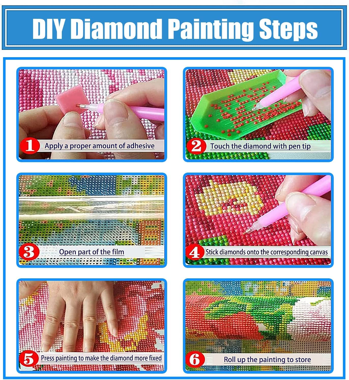 FILASLFT DIY Diamond Painting Kits for Adults,Diamond Art Cartoon,Diamond Painting Art Craft DIY Home Wall Decor 16x20 inch