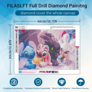 FILASLFT DIY Diamond Painting Kits for Adults,Diamond Art Cartoon,Diamond Painting Art Craft DIY Home Wall Decor 16x20 inch