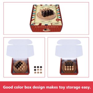 GOTHINK 3D Four in a Row, Challenge Your Mind with Handmade Birch Wood Board Game for 2 Players, Perfect for Kids and Adults