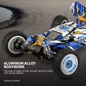 GoolRC WLtoys 124017 V2 RC Car, 1:12 Scale 2.4GHz Remote Control Car, 4WD 75km/h High Speed Racing Car, Off-Road Buggy Drift Car RTR with Brushless Motor and Metal Chassis for Adults