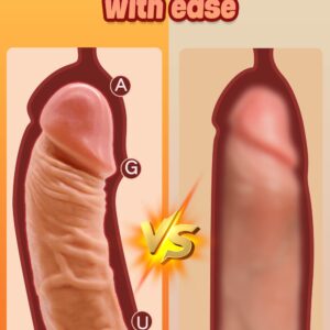 9.6 Inch Realistic Dildo, Body-Safe Material Lifelike Huge Penis with Strong Suction Cup for Hands-Free Play, for Vaginal G-spot and Anal Play Flesh Color