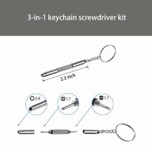 Tasainu Eyeglass Repair Kits, Eyeglass Repair Tools Kit Comes with 500 PCS of Glasses Screws, Silicone Nose Pads, Screwdriver Set and Screw Cap, Suitable The Repair of Most Styles of Glasses