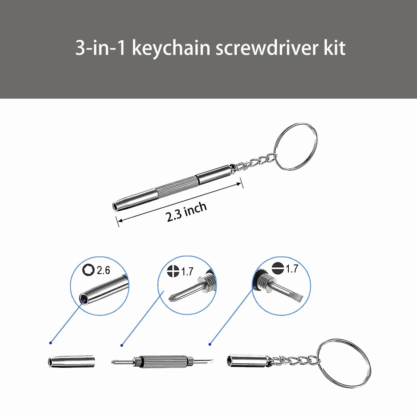 Tasainu Eyeglass Repair Kits, Eyeglass Repair Tools Kit Comes with 500 PCS of Glasses Screws, Silicone Nose Pads, Screwdriver Set and Screw Cap, Suitable The Repair of Most Styles of Glasses