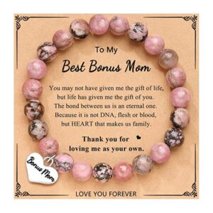 kilener bonus mom stepmom gifts bracelet from daughter son mothers day gifts for step mom beaded bracelets for women stepmother gifts for christmas birthday thank you gift for mother in law bracelet