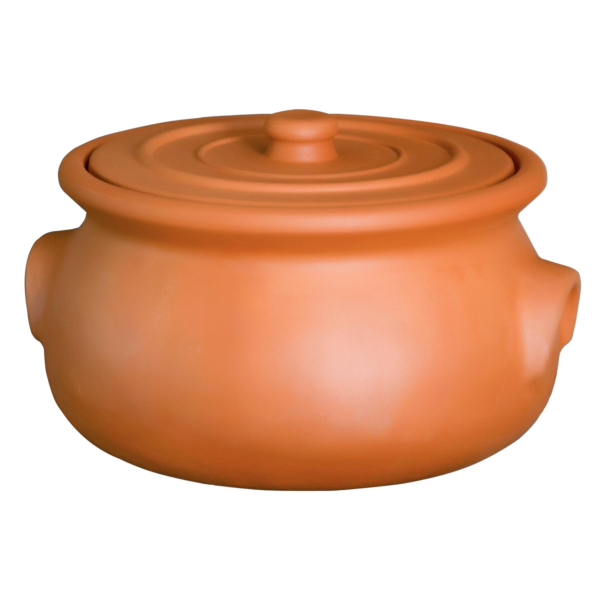 Hakan Handmade Clay Pot with Lid, Natural Unglazed Earthen Cookware, Terracotta Pot, Casserole Dish, Rice Cooking, Clay Pot, Terracotta Pan, Korean, Indian, Mexican Dish, Midi, 4.7 Quarts (4.5 L)