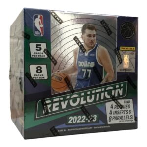 2022-23 panini revolution basketball hobby box (8 packs/5 cards: 4 rc)